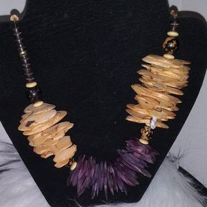 African ladies wood necklace -handmade